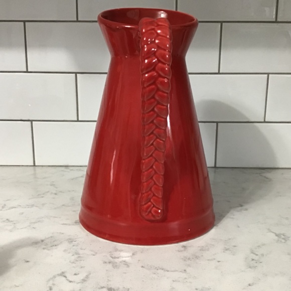 STOKES Ceramic Red Pitcher Jug Rope Design - Picture 5 of 8